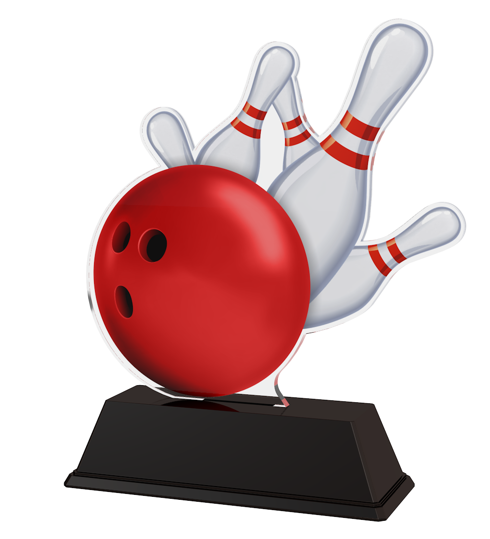 Bowling-Pokale mit Gravur
