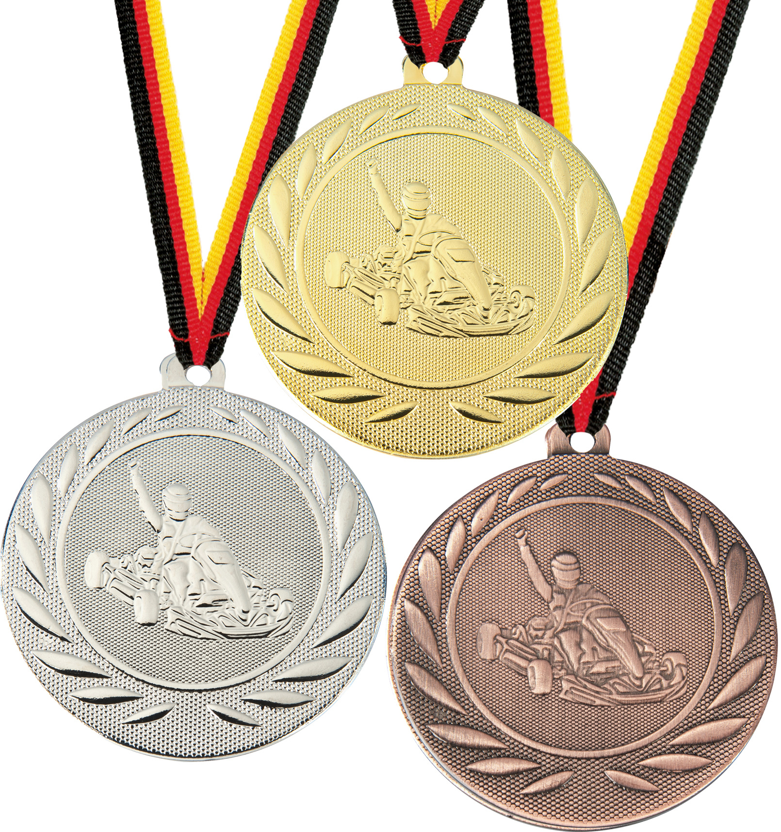 Kart Medaille geprägt 50mm Ø