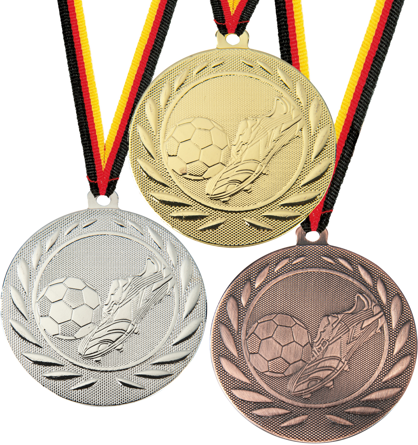 Fußball Medaille 50mm Ø geprägt