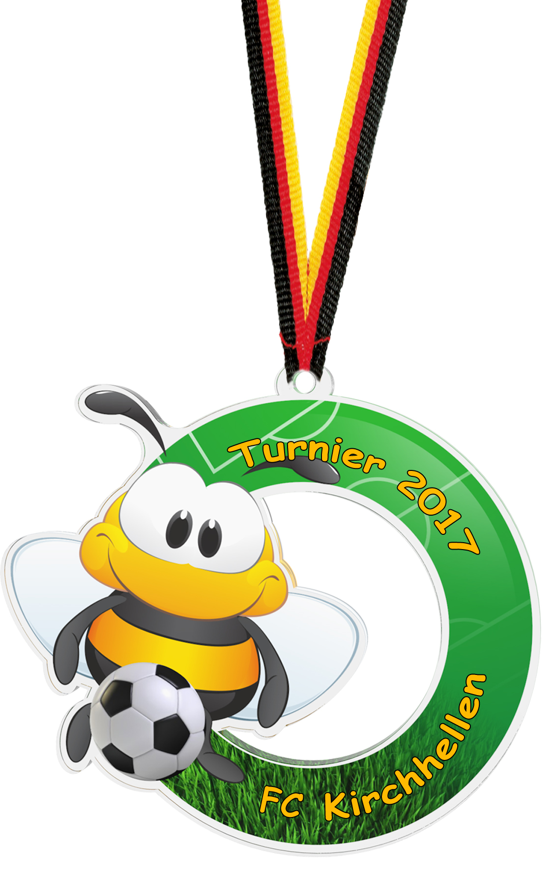 Football Bee Medal in 60mm