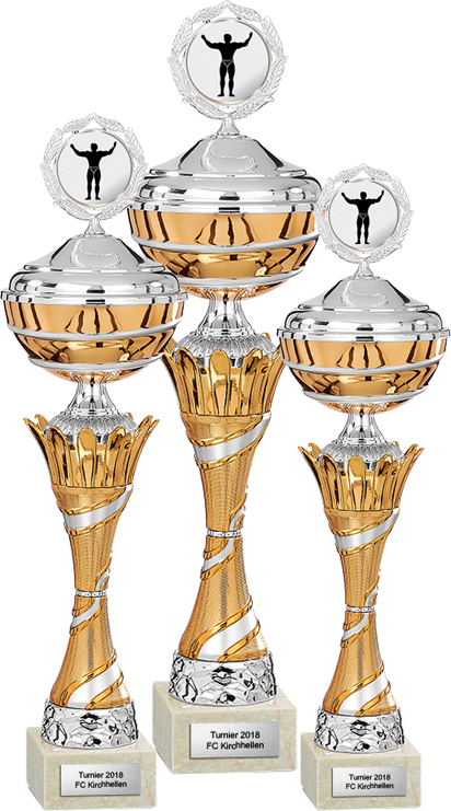 3er Pokalserie 36-44cm Pokale Goldpokal Gold 