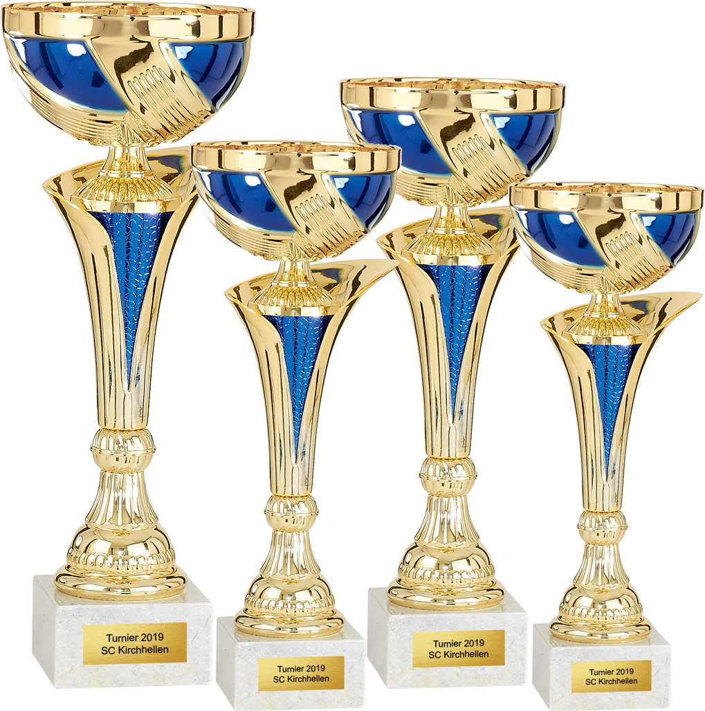 12er Pokalserie Pokale Skylon mit Gravur und Emblem günstig kaufen Pokale silber 