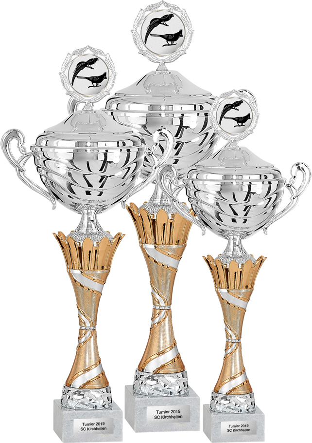 3er Pokalserie 41-48cm Pokale Goldpokal Gold 