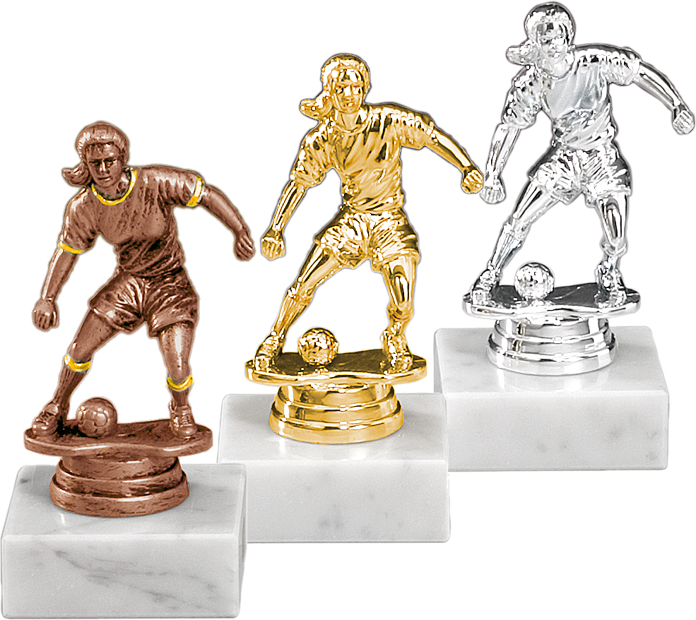 Fußballfigur Damen unmontiert 11cm 100 Stück Figuren Pokal 