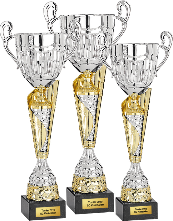 3er Pokalserie 49-55cm Pokale Pokale ohne Deckel 
