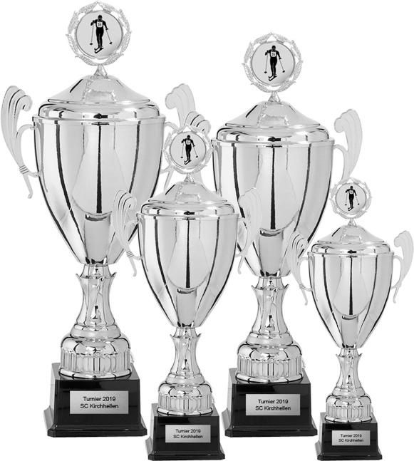 4er Pokalserie 47-58cm Pokale Silberpokal silber 