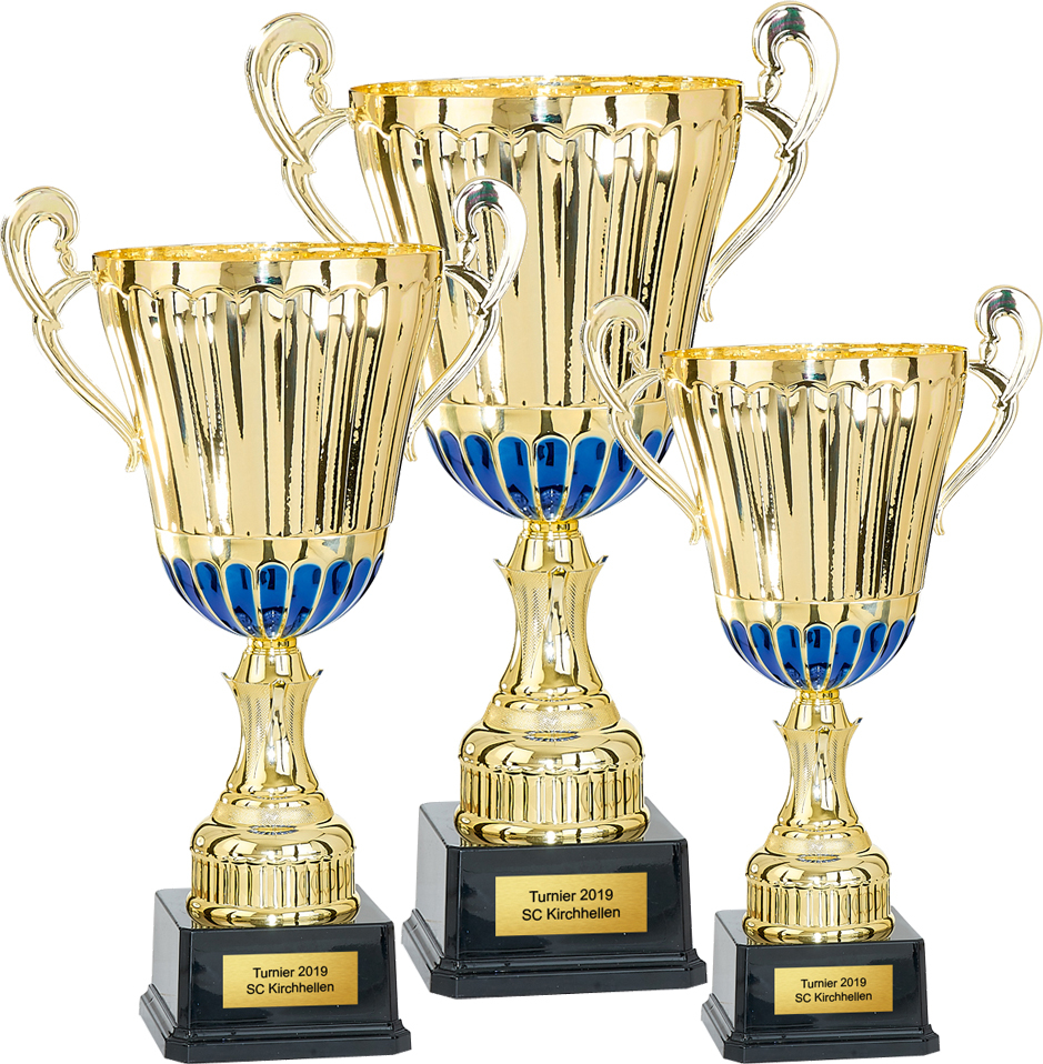 3er Pokalserie 35-45cm Pokale Pokale ohne Deckel 
