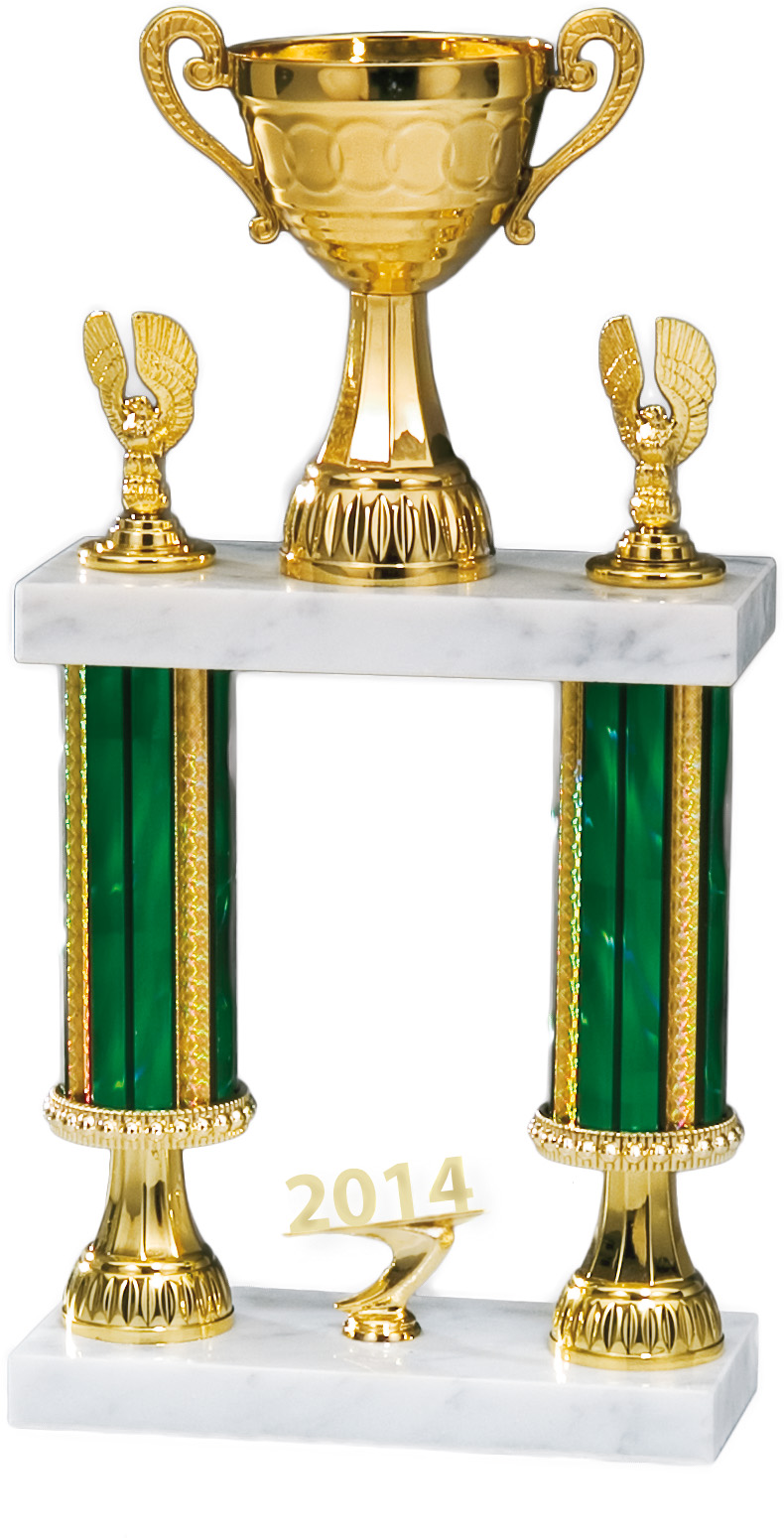 Pokal / Säulenpokal: 68695, 35,5 cm Figuren Pokal ohne Emblem 
