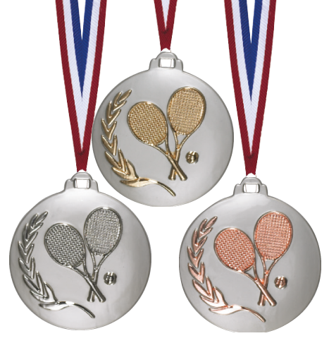 Tennis, Metall geprägt, Medaillen Premium hochwertig edel 
