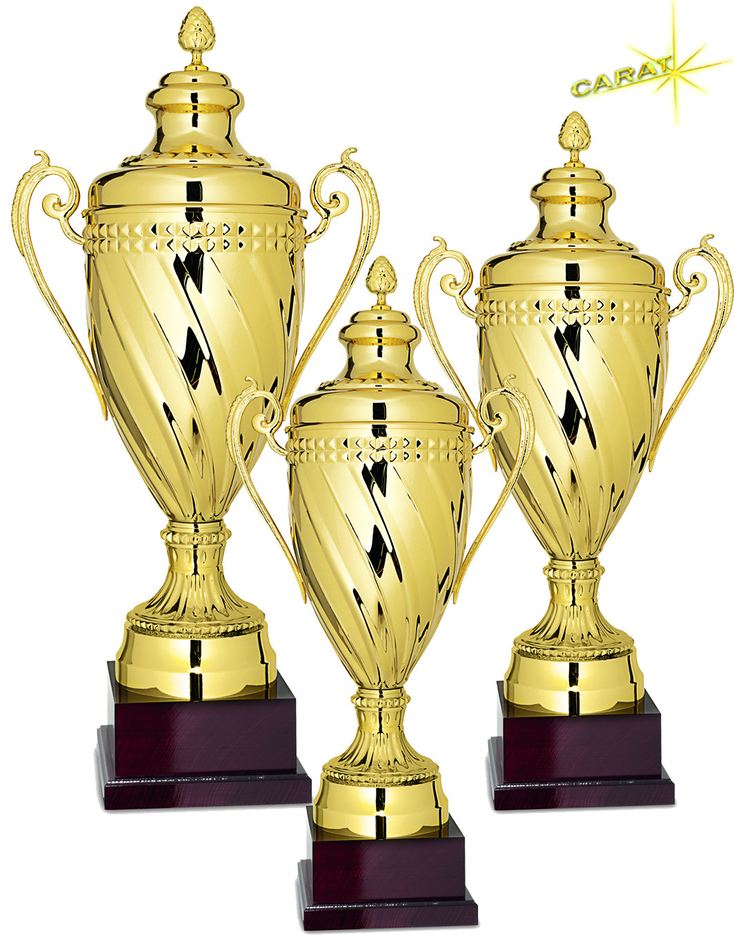 2 3er Pokalserie Pokale 1 3 PLATZ TROPHY mit Gravur TOP Preis & Design 