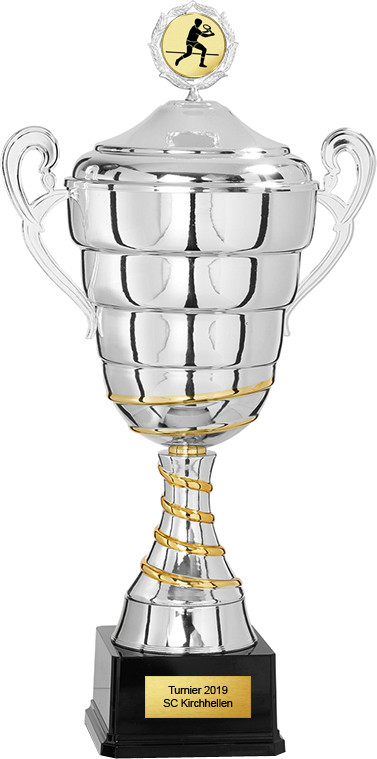 Mega Fußball Gravur  ca 27 cm E150 Pokal Wanderpokal in Silber  inkl 