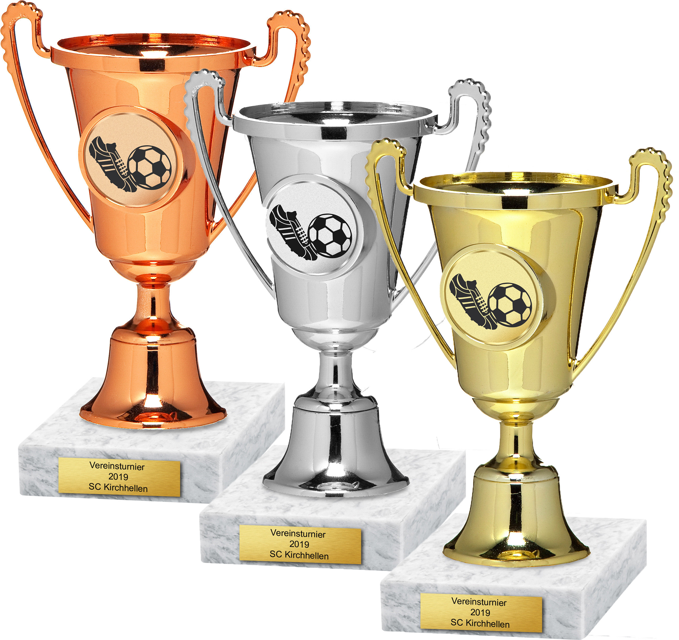 3er  Pokalserie Sportpokale Fußballpokal Boulepokal Pokalständer Pokale 