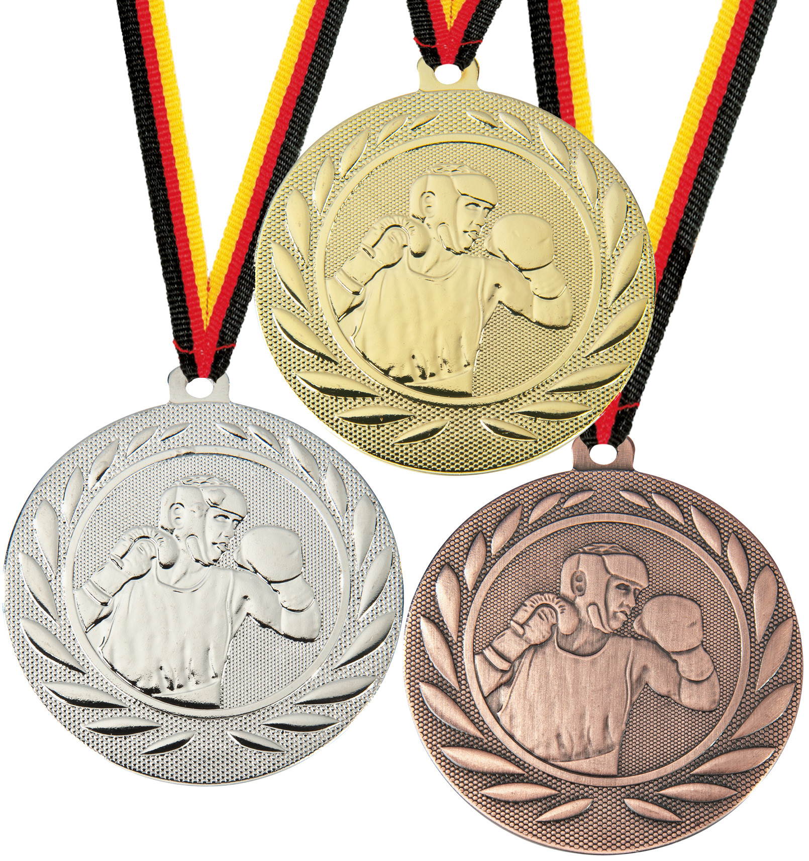 Boxen Boxer 20 x Medaillen 50 mm Deutschland-Bändern Pokal Turnier Emblem Pokale 