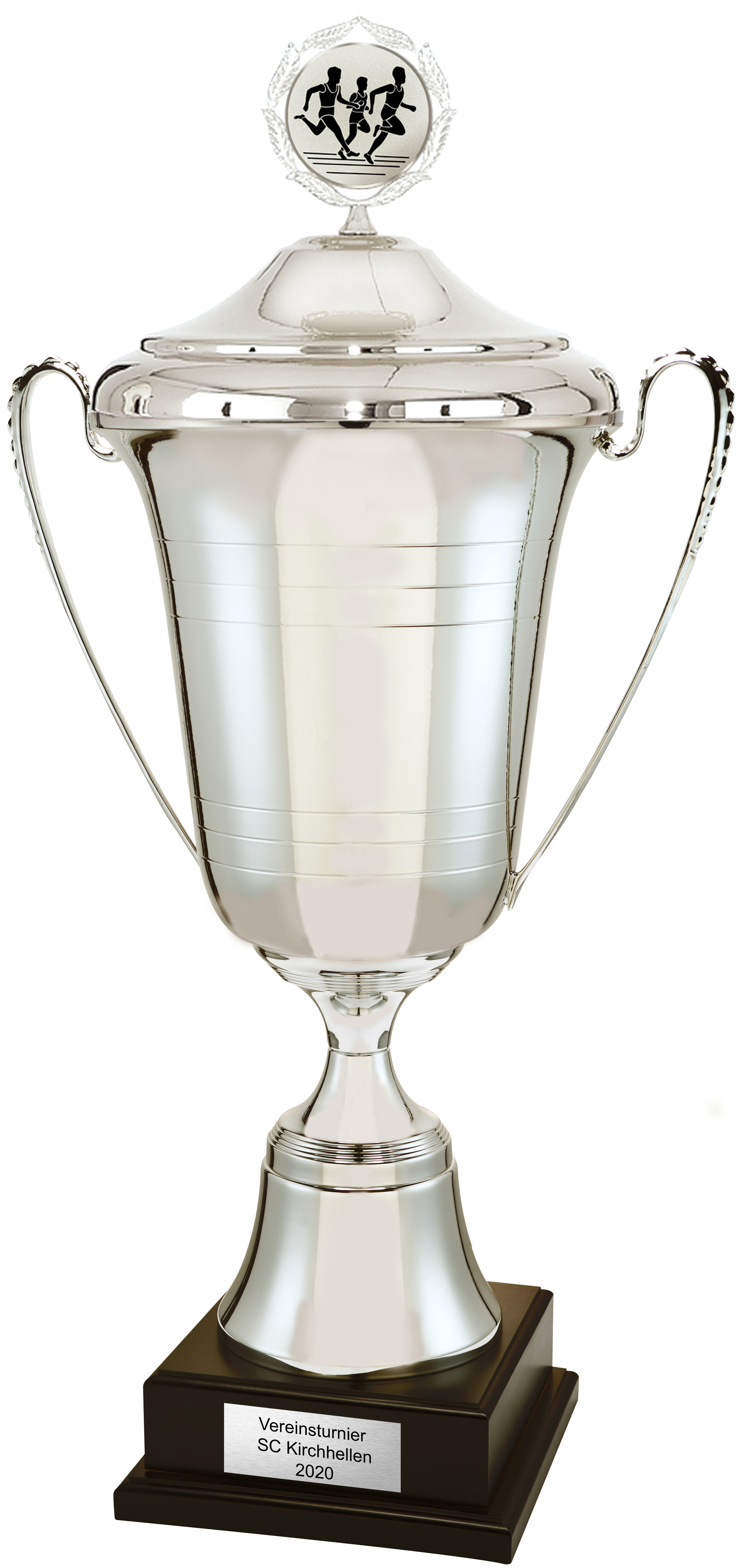 Pokale 3er set oder einzeln XXL Fußball Sieger Pokal silber mit Henkel 
