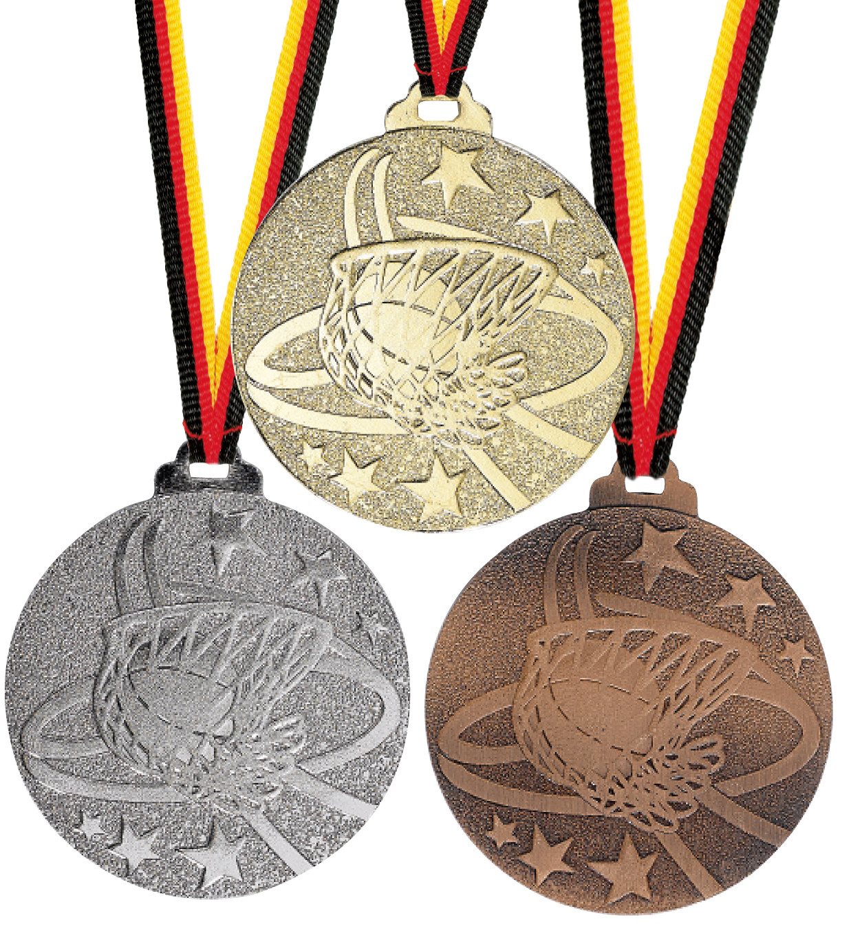 Basketball Medaille massives Metall 50mm Ø