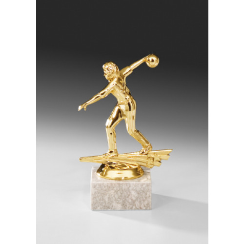 Fußball Figur Damen gold Frauenfußball Pokal Trophäe echter Gravur 13 cm 