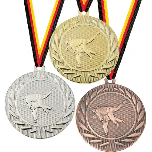 Judo Medaille geprägt 50mm Ø