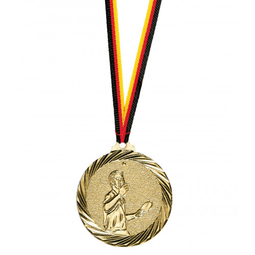 e4018 Tischtennis TT-Sport Pokal Kids Medaillen mit Band&Emblem Turnier Pokale 