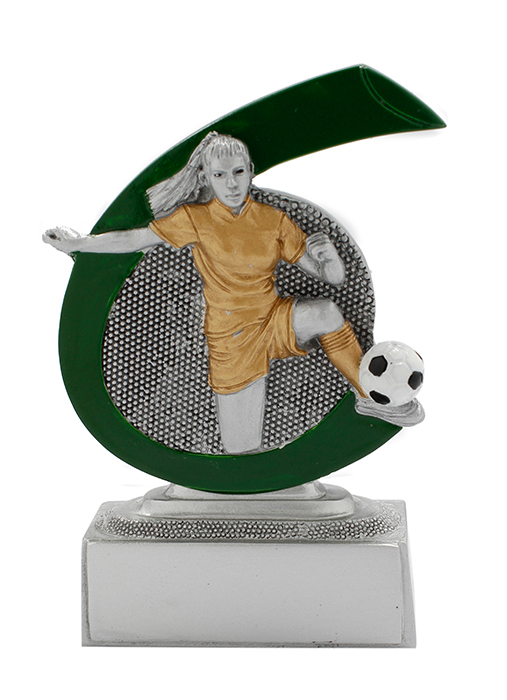 Frauenfußball-Preis in 7,5 cm Figuren Pokal ohne Emblem 