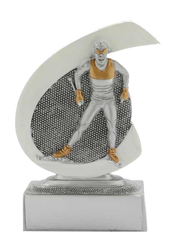 Eisschnelllauf-Preis in 7,5 cm Figuren Pokal ohne Emblem 