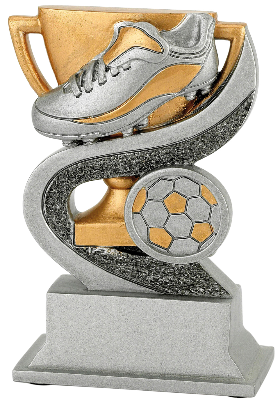 Fussball-Trophäe - 12 cm hoch Figuren Pokal 